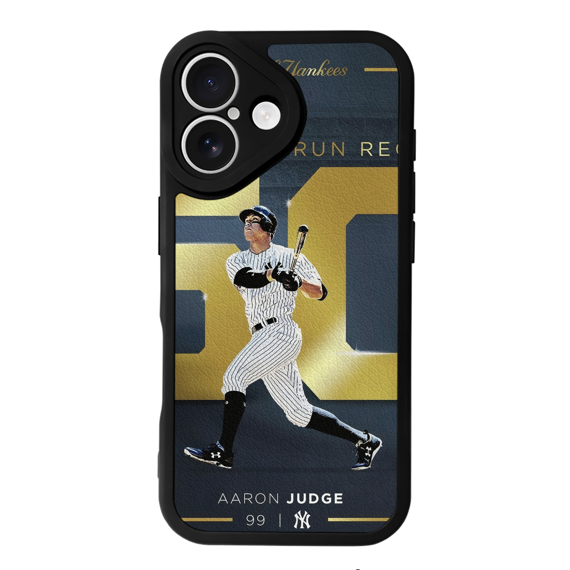 Aaron Judge 50 Home Runs 3 IPhone 16 Silicone Leather Case – UV Print, Lambskin Texture – Perfect Fit, Wireless Charging Compatible, Scratch Resistant, Precise Cutouts – Stylish Protection For IPhone 16